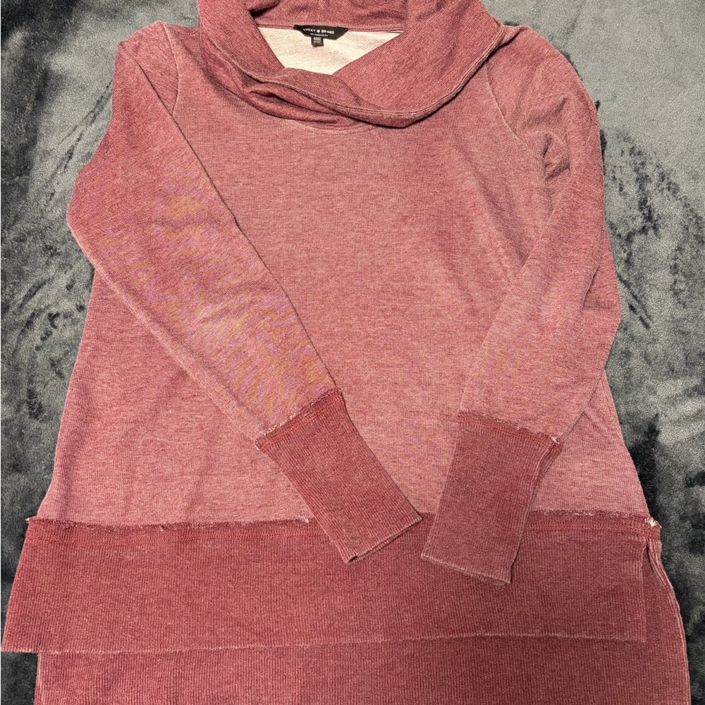 Lucky Brand dark pink long sleeve top